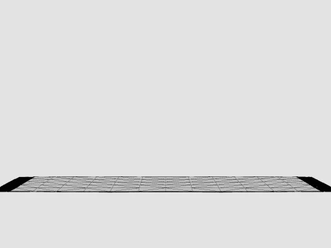 Oblong rug in woven quality of wool jute and recycled cotton 3D Model