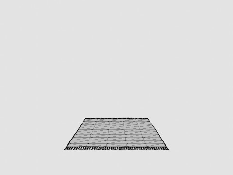 Oblong rug in woven quality of wool jute and recycled cotton Modelo 3D