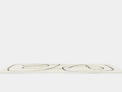 Patterned rug in an ecru organic cotton weave 3D 模型