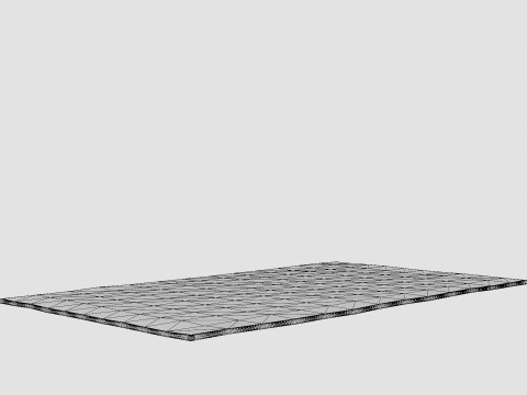 Patterned rug in an ecru organic cotton weave 3D 模型