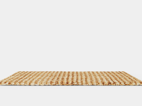 Doormat in braided jute with anti-slip protectors underneath 3D 모델