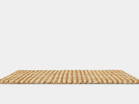 Doormat in braided jute with anti-slip protectors underneath 3D 모델