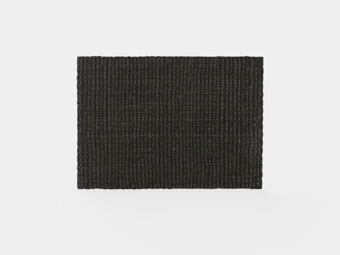 Doormat in braided jute with anti-slip protectors underneath 3D Model