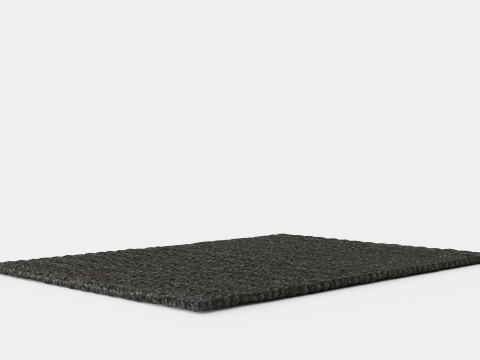 Doormat in braided jute with anti-slip protectors underneath 3D 모델