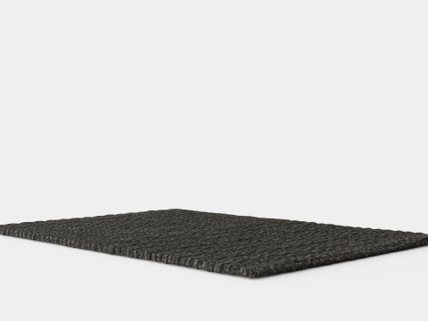 Doormat in braided jute with anti-slip protectors underneath 3D 모델