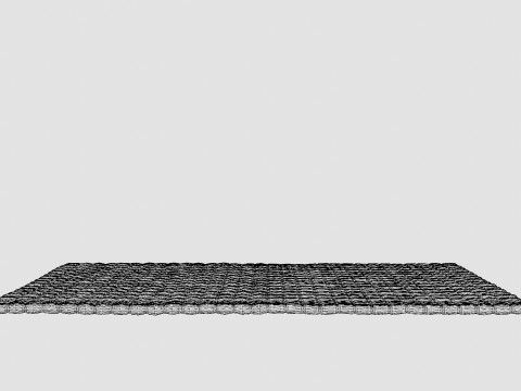 Doormat in braided jute with anti-slip protectors underneath 3D 모델