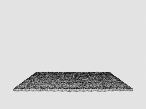 Doormat in braided jute with anti-slip protectors underneath 3D 모델