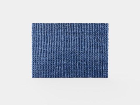 Doormat in braided jute with anti-slip protectors underneath 3D Model