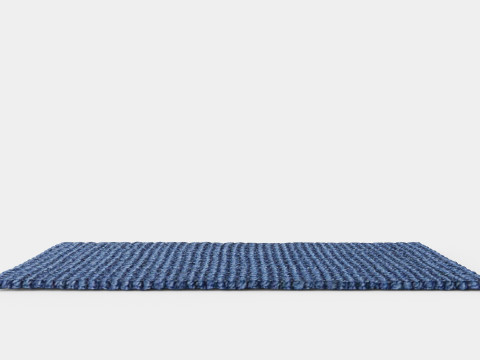 Doormat in braided jute with anti-slip protectors underneath 3D Model