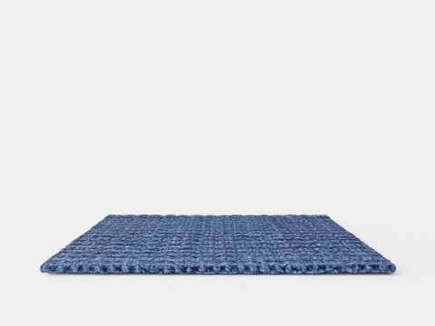 Doormat in braided jute with anti-slip protectors underneath 3D Model