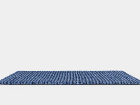 Doormat in braided jute with anti-slip protectors underneath 3D Model