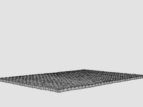 Doormat in braided jute with anti-slip protectors underneath 3D Model