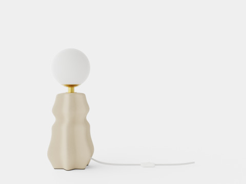 Ceramic Table Lamp Beige 3D Model