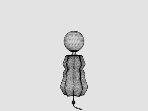 Ceramic Table Lamp Beige 3D Model