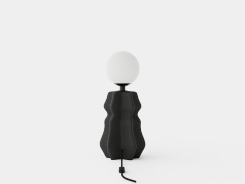 Ceramic Table Lamp Black Modelo 3D