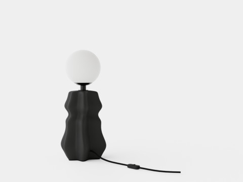 Ceramic Table Lamp Black 3D Модель