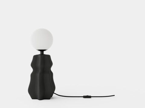 Ceramic Table Lamp Black 3D Модель