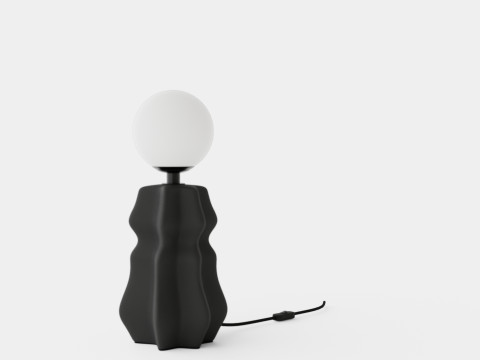 Ceramic Table Lamp Black 3D Модель