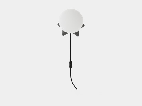 Ceramic Table Lamp Black 3D Модель