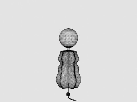 Ceramic Table Lamp Black 3D Модель