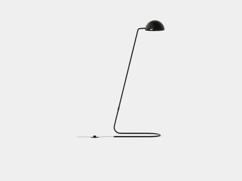 メタルフロアランプブラック 3Dモデル