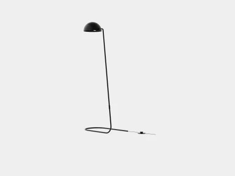 Metal Floor Lamp Black 3D Model