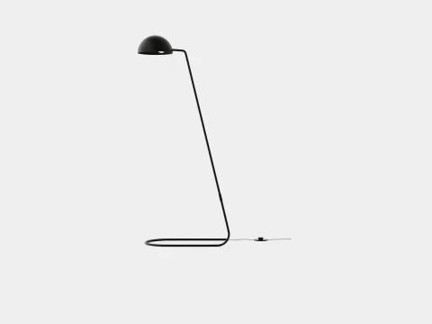 Metal Floor Lamp Black 3D Model