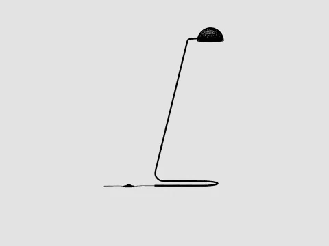 Metal Floor Lamp Black 3D Model