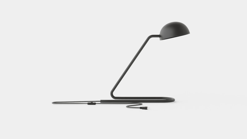 Metal table lamp Black Model 3D .c4d .max .obj .3ds .fbx .stl .blend