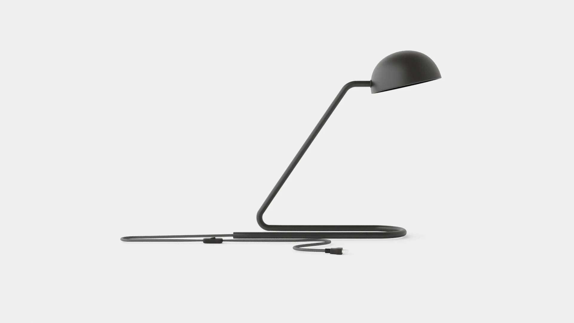 Metal table lamp Black 3D Model .c4d .max .obj .3ds .fbx .stl .blend
