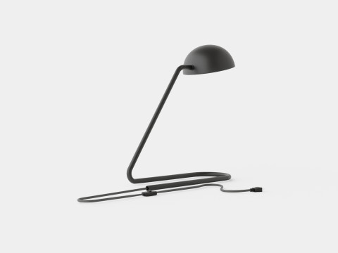 Metal table lamp Black Model 3D