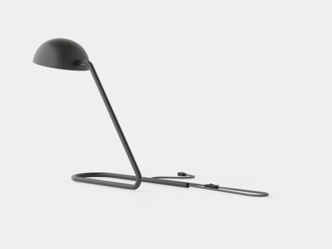 Metal table lamp Black Model 3D