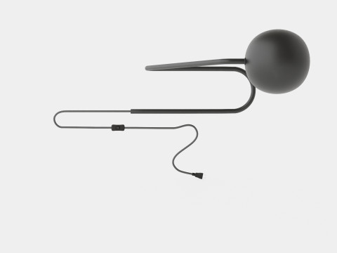 Metal table lamp Black Model 3D