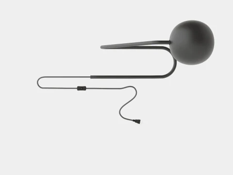 Metal table lamp Black 3D Model