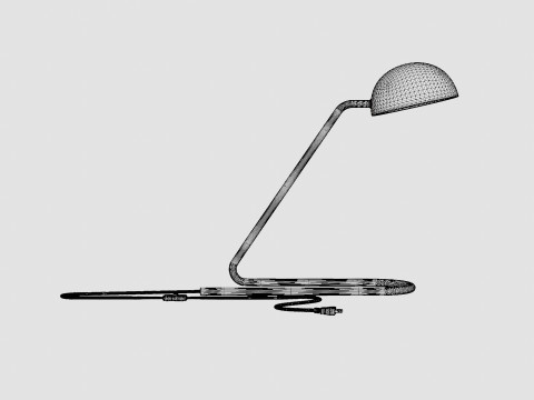 Metal Table Lamp White 3D-Modell