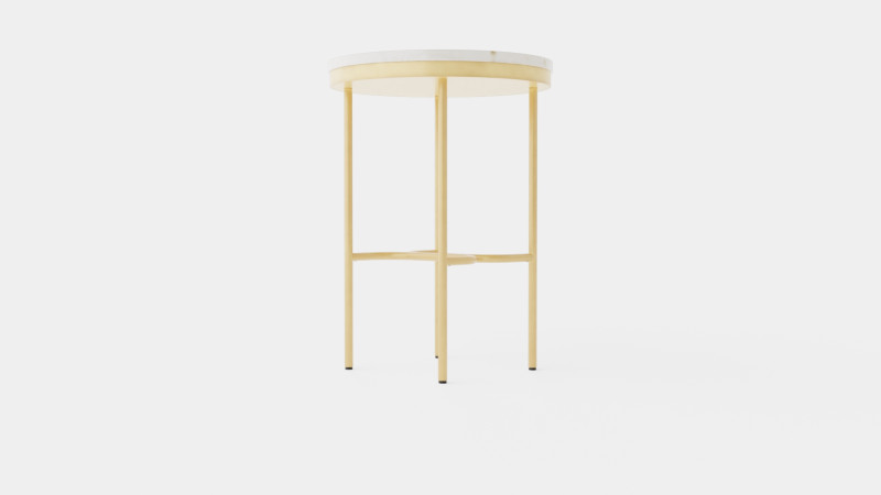 Small round side table in metal 3D Модель .c4d .max .obj .3ds .fbx .stl .blend