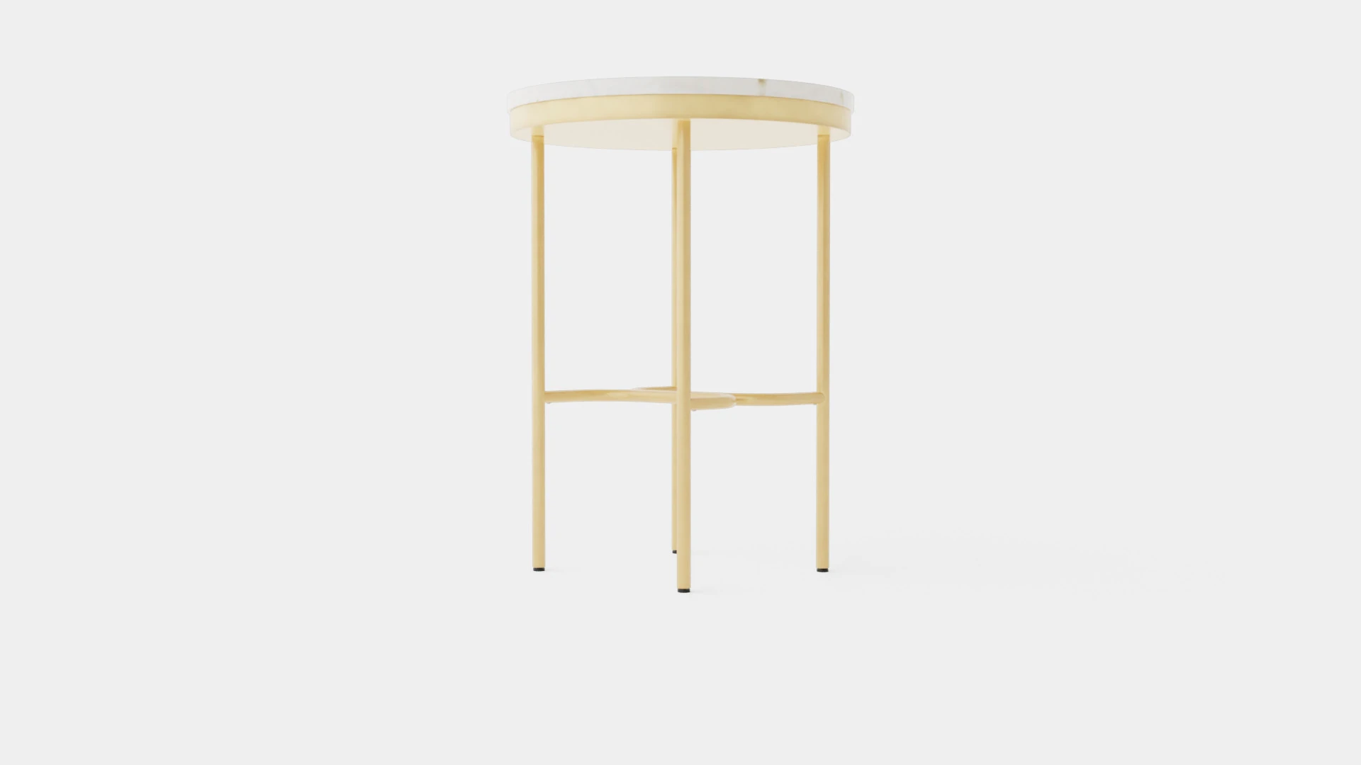 Small round side table in metal 3D Model .c4d .max .obj .3ds .fbx .stl .blend 