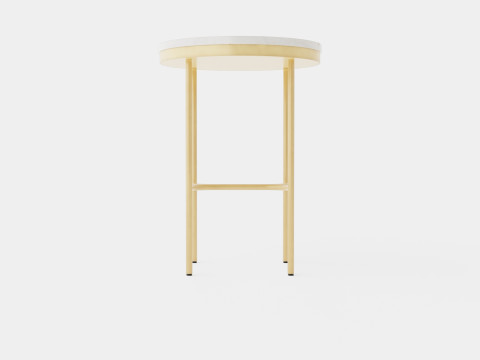Small round side table in metal 3D Модель
