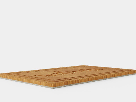Rectangular coconut fiber door mat 3D Model