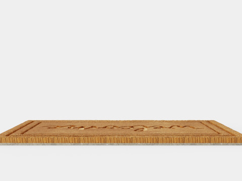 Rectangular coconut fiber door mat 3D Model