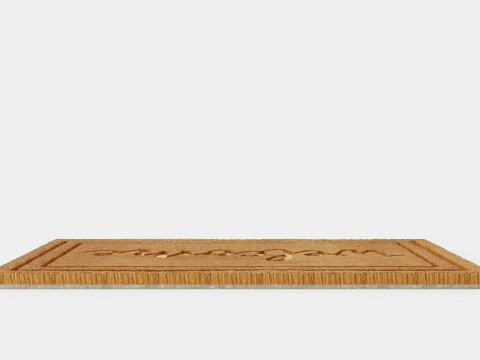 Rectangular coconut fiber door mat 3D Model
