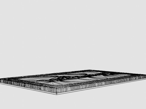 Rectangular coconut fiber door mat 3D Model