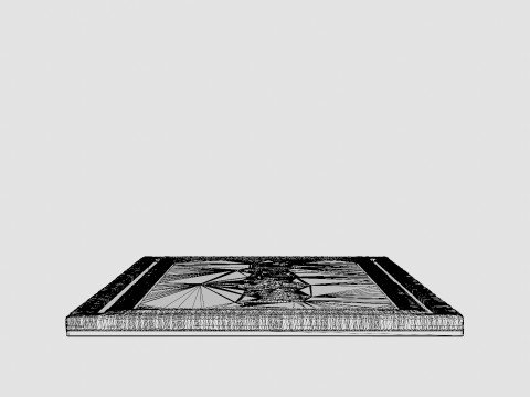 Rectangular coconut fiber door mat 3D Model