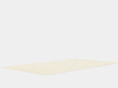 Small rug in a recycled cotton weave with a tufted pattern 3D Модель