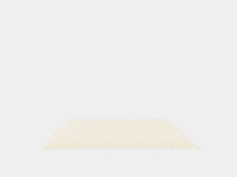 Small rug in a recycled cotton weave with a tufted pattern 3D Модель