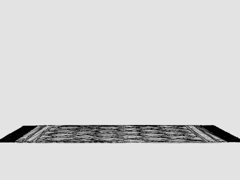 Small rug in a recycled cotton weave with a tufted pattern 3D Model