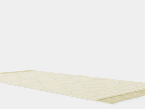 Rectangular rug in woven quality 3D 模型
