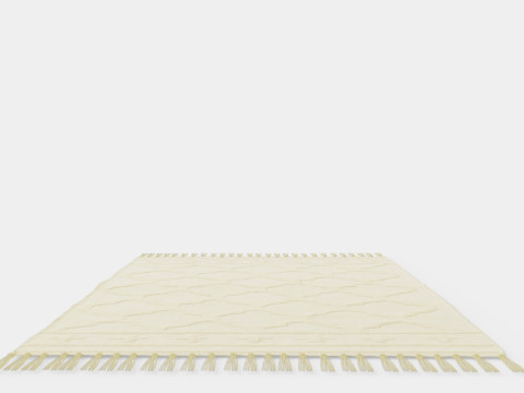 Rectangular rug in woven quality 3Dモデル