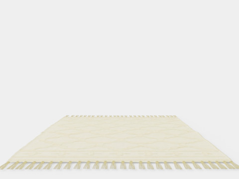 Rectangular rug in woven quality 3Dモデル
