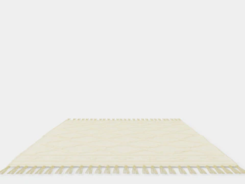 Rectangular rug in woven quality 3D Model